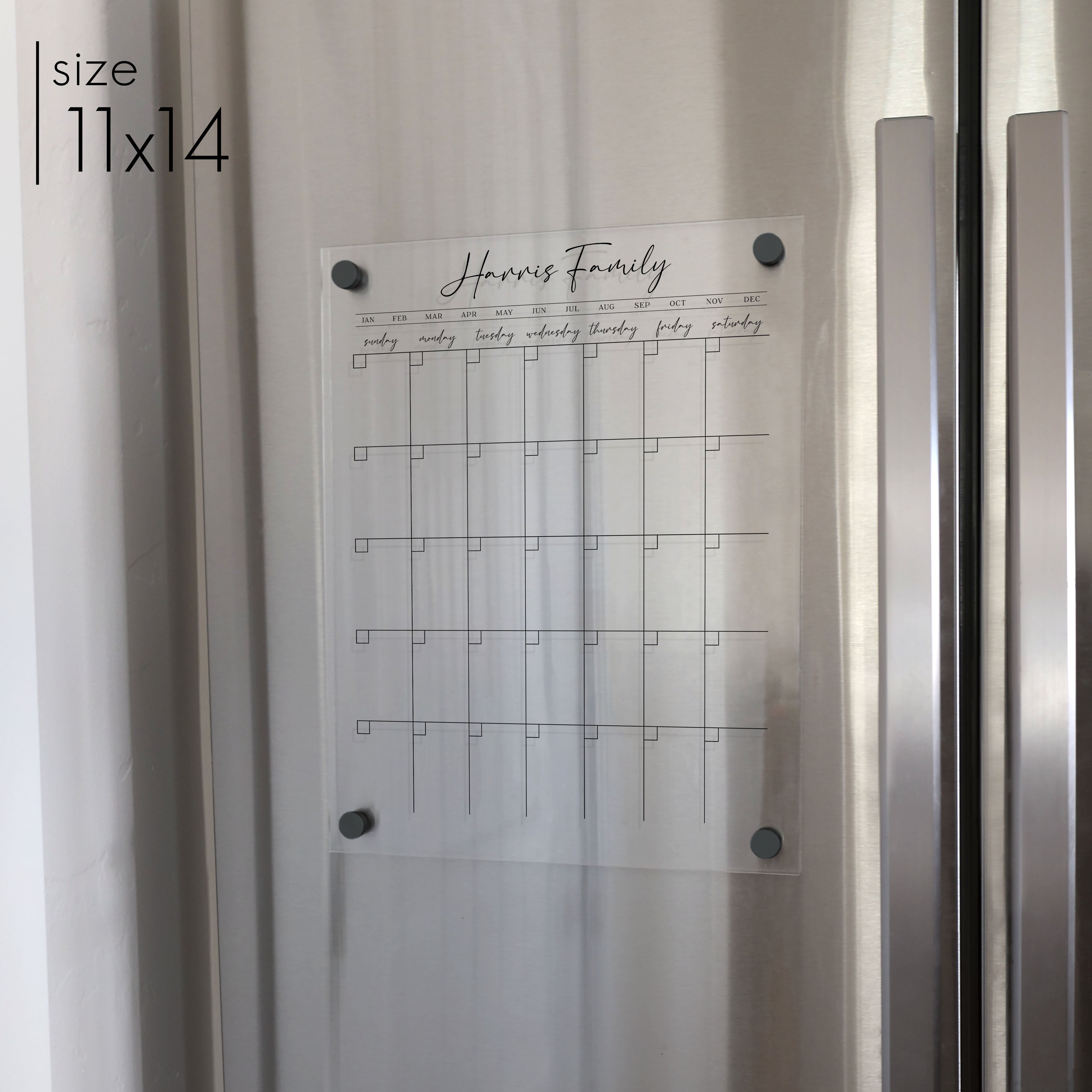 Monthly Acrylic Fridge Calendar | Vertical Pennington