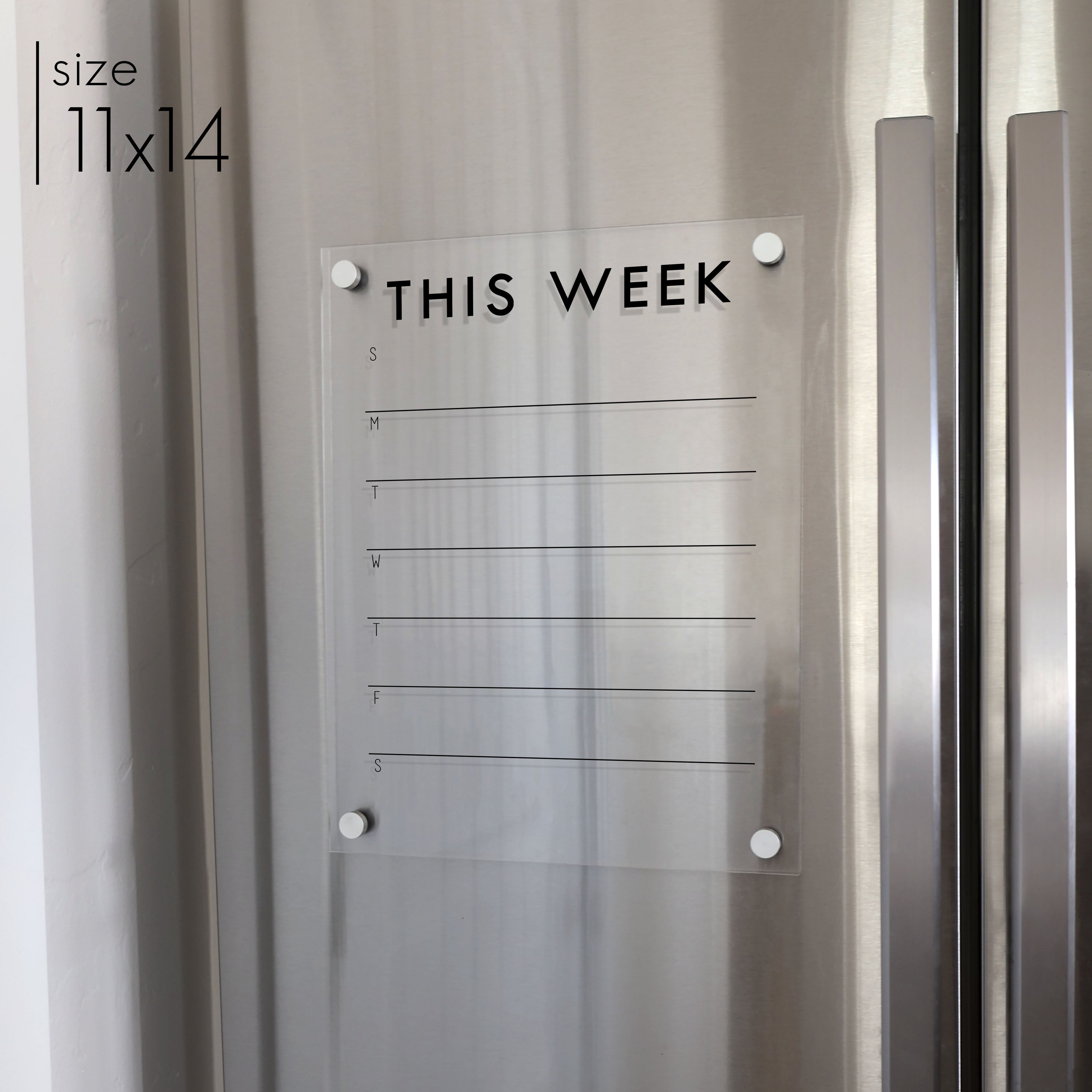 Weekly Acrylic Fridge Calendar | Vertical Madi