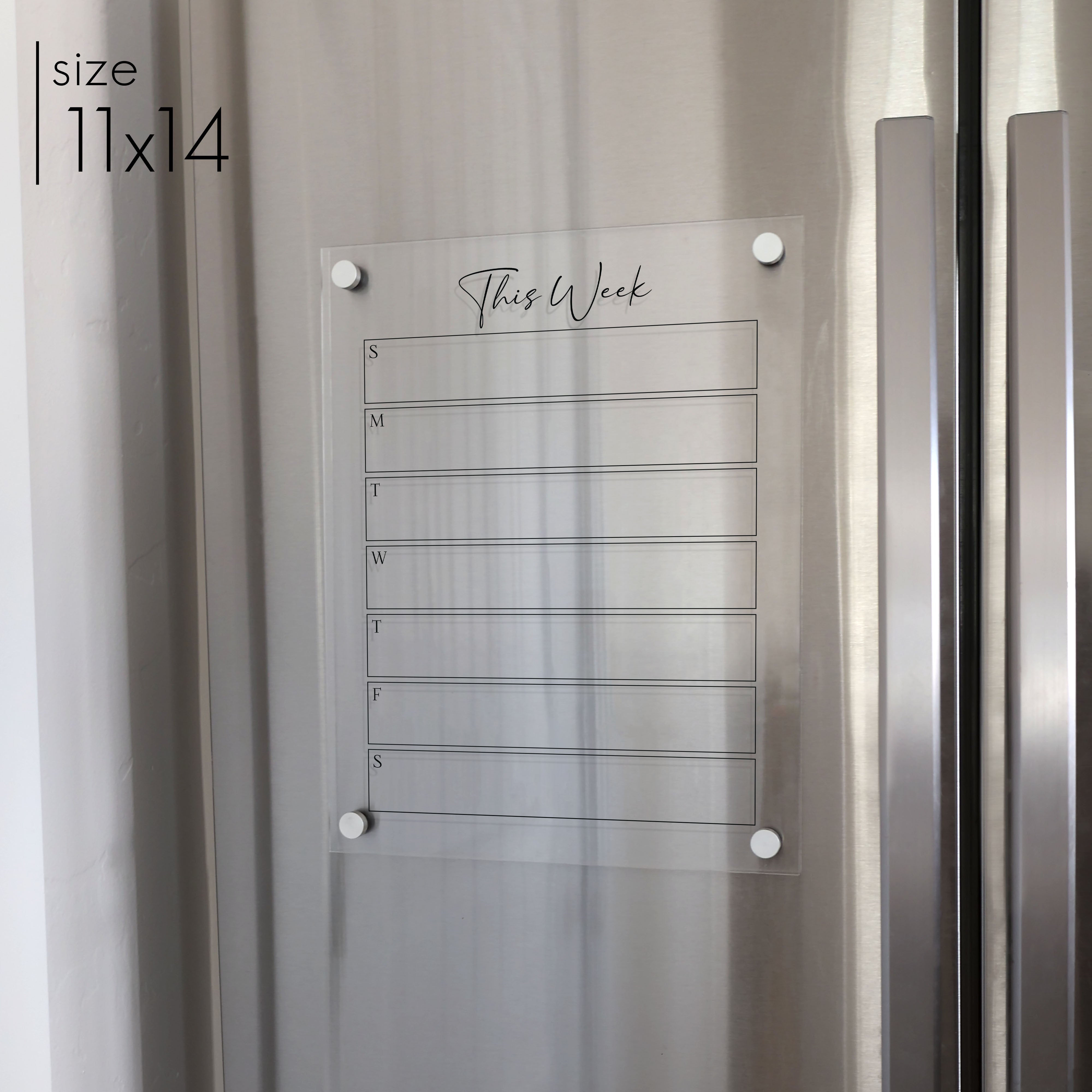 Weekly Acrylic Fridge Calendar | Vertical Pennington