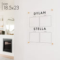 2 Child Acrylic Visual Chore Chart | Vertical Madi