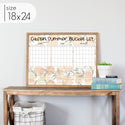 Framed 3 Month Summer Bucket List Calendar | Horizontal Oranges