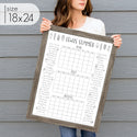 Framed 3 Month Summer Bucket List Calendar | Vertical Popsicle