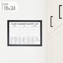 Framed 3 Month Summer Bucket List Calendar | Horizontal Madi