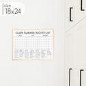 Framed 3 Month Summer Bucket List Calendar | Horizontal Madi