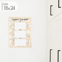 Framed 3 Month Summer Bucket List Calendar | Vertical Oranges