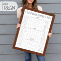 Framed 3 Month Summer Bucket List Calendar | Vertical Popsicle