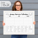 Framed 3 Month Summer Bucket List Calendar | Horizontal Watermelon