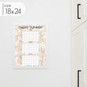 Framed 3 Month Summer Bucket List Calendar | Vertical Oranges