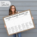 Framed 3 Month Summer Bucket List Calendar | Horizontal Madi