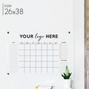 Monthly Acrylic Business Logo Calendar + 3 Sections | Horizontal Madi