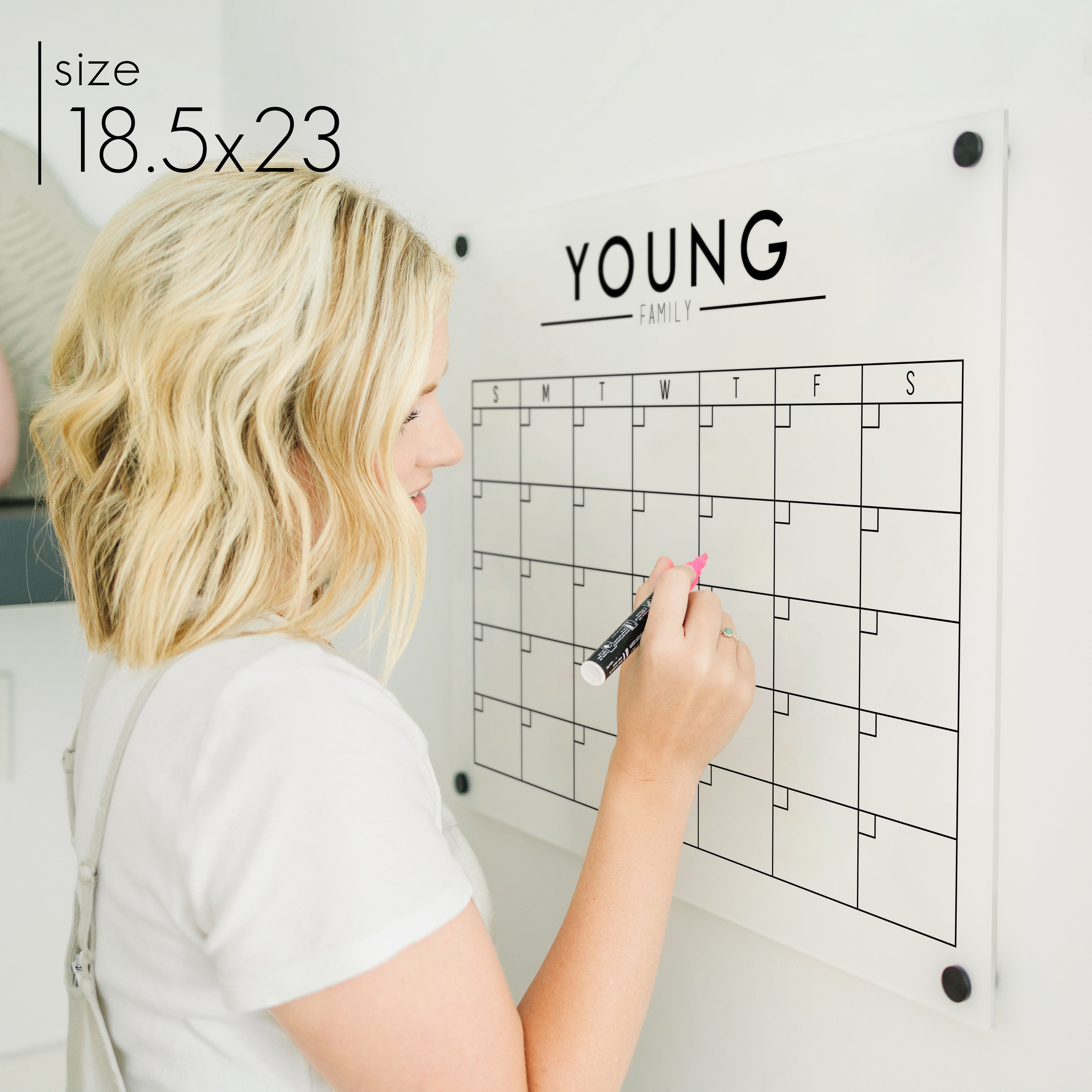 Monthly Square Frosted Acrylic Calendar | Square Craig