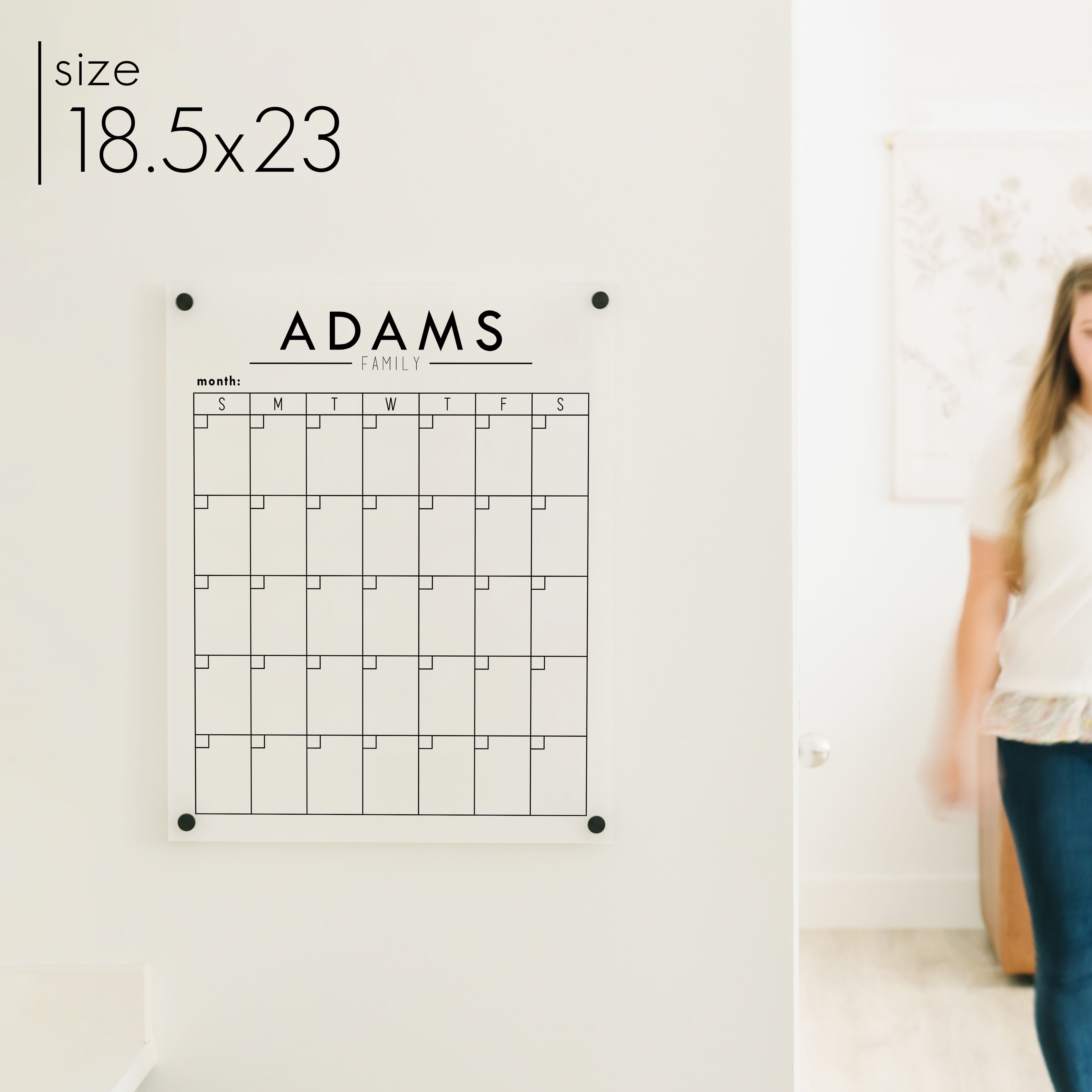 Monthly Frosted Acrylic Calendar | Vertical Craig