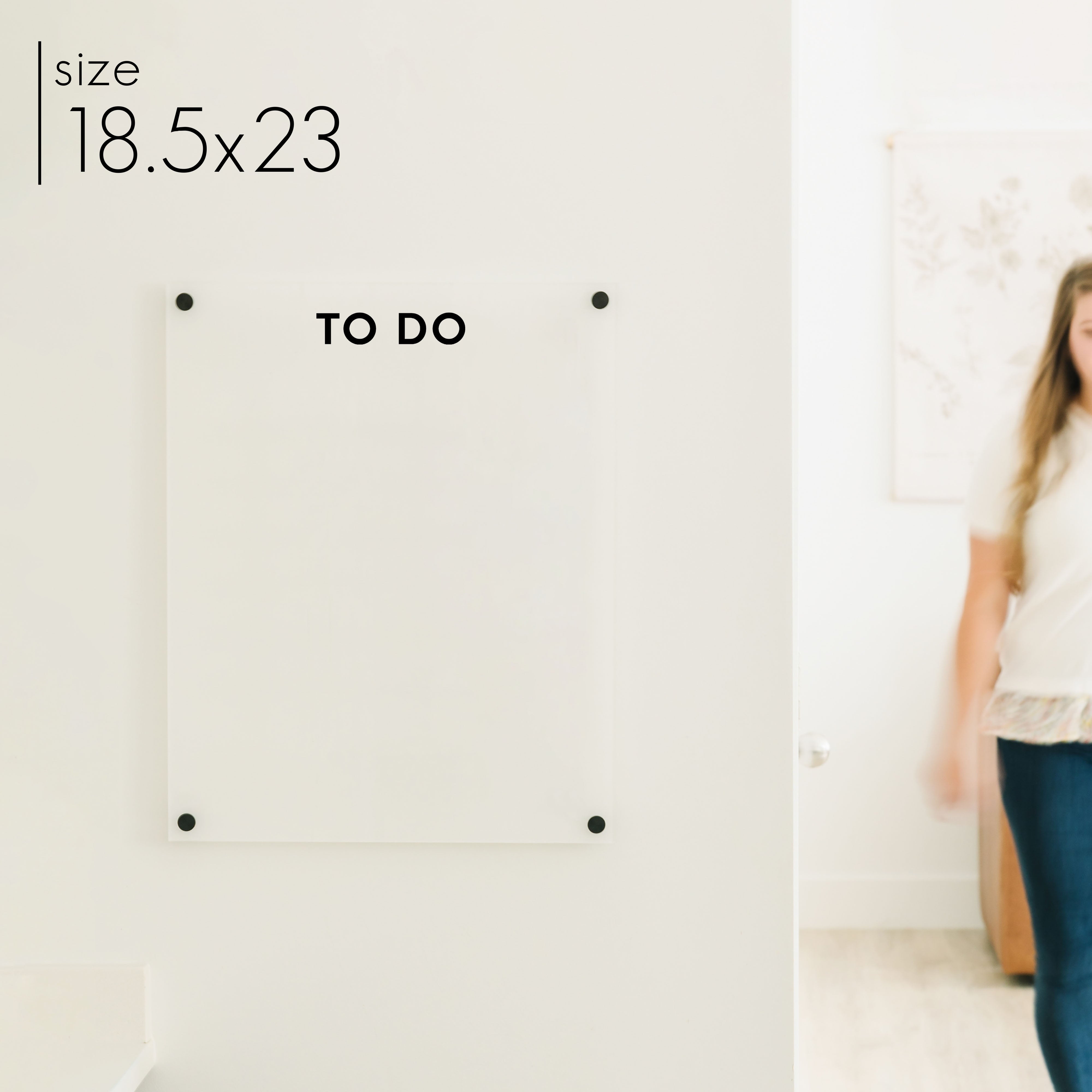 Large Frosted Acrylic Dry-erase Board | Vertical Minimalist