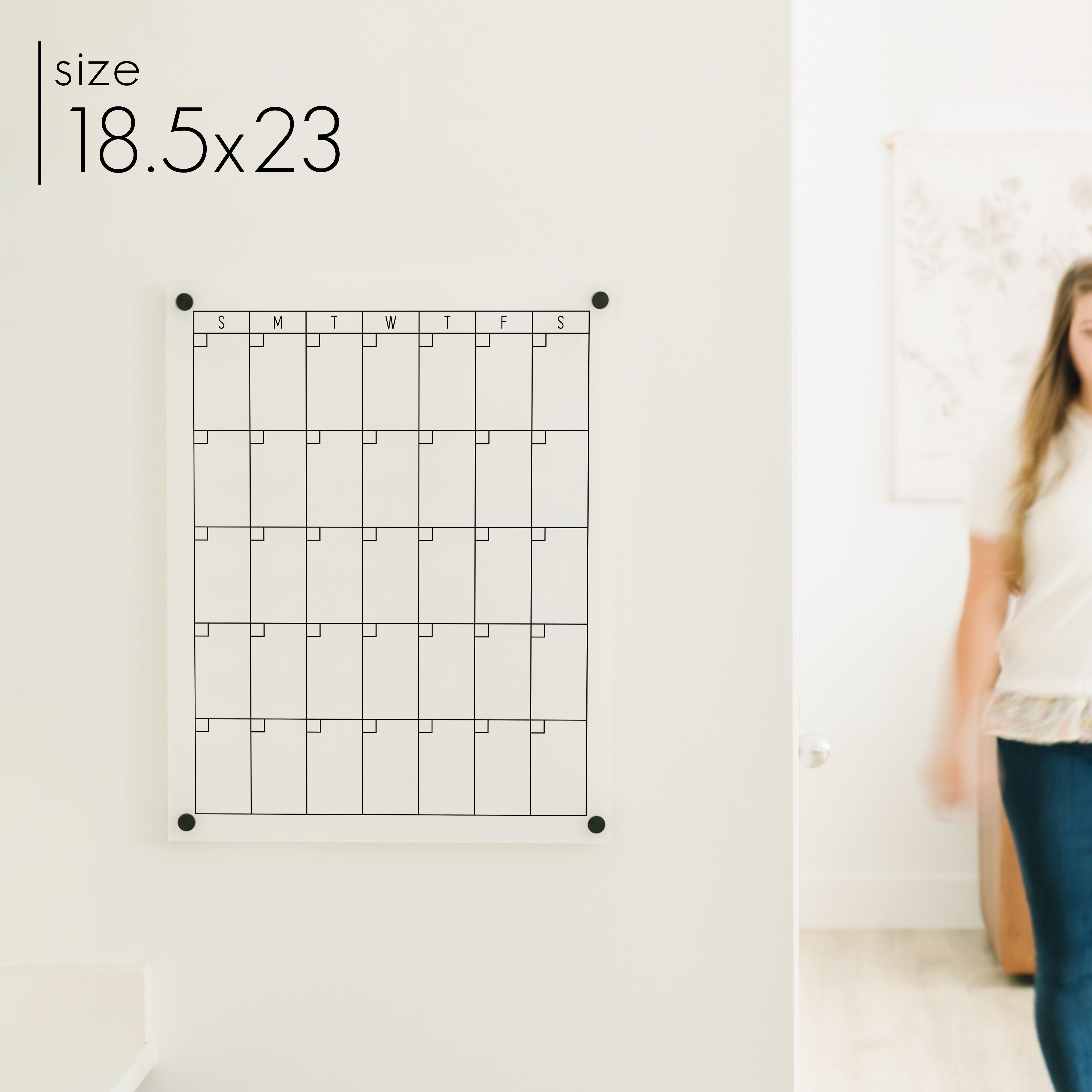 Monthly Frosted Acrylic Calendar | Vertical Multi-Style