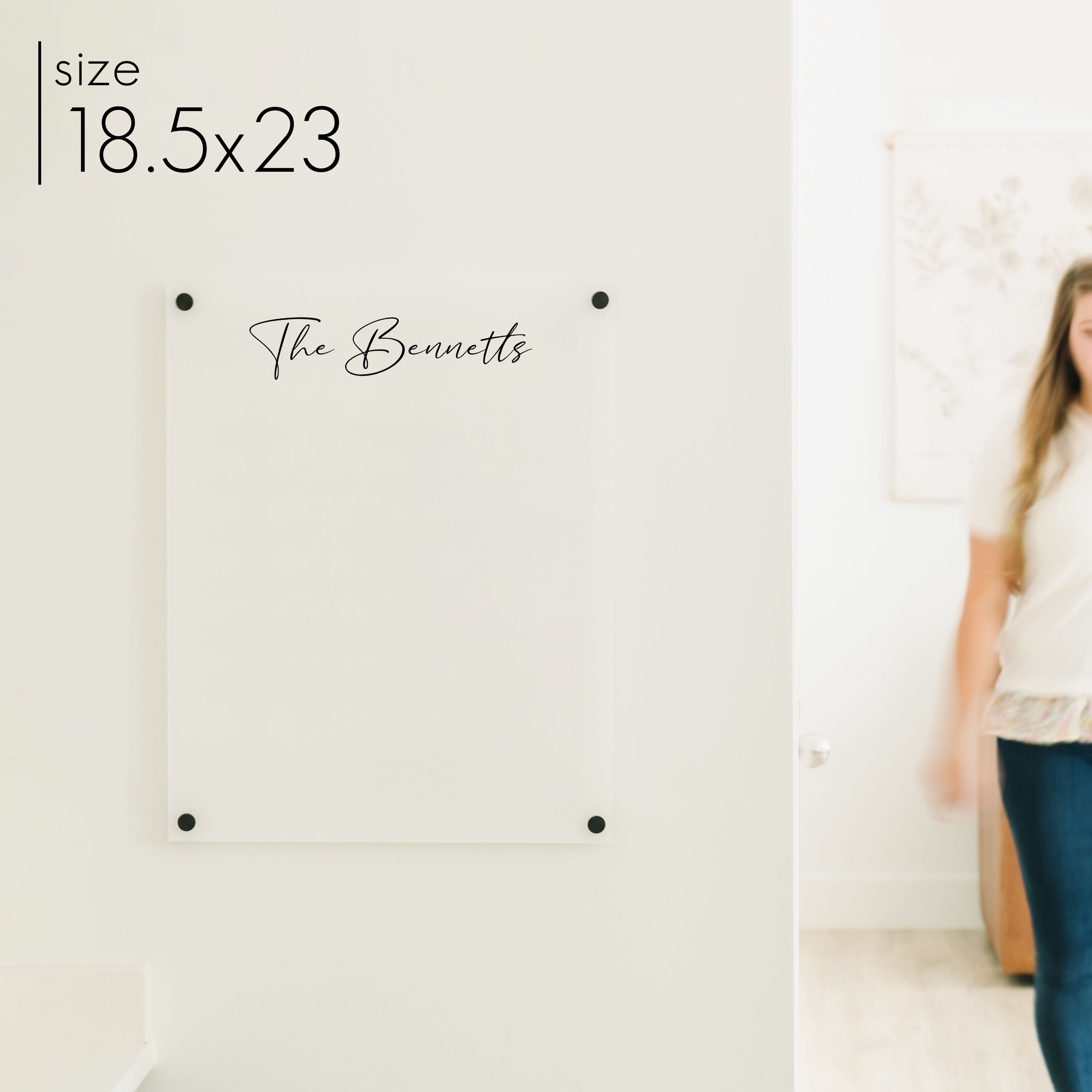 Large Frosted Acrylic Dry-erase Board | Vertical Pennington