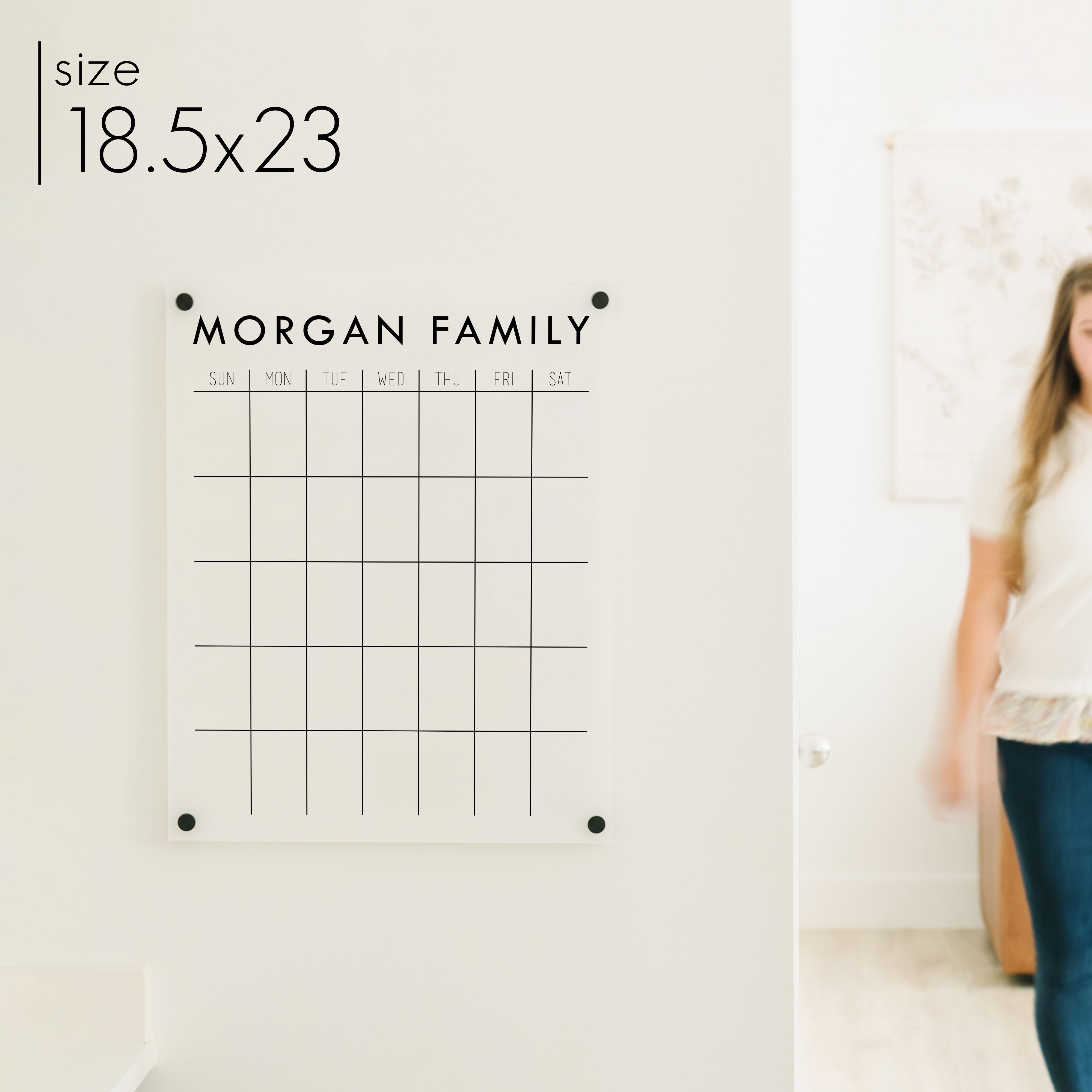 Monthly Frosted Acrylic Calendar | Vertical Madi