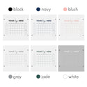 Monthly Acrylic Business Logo Calendar + 3 Sections | Horizontal Madi