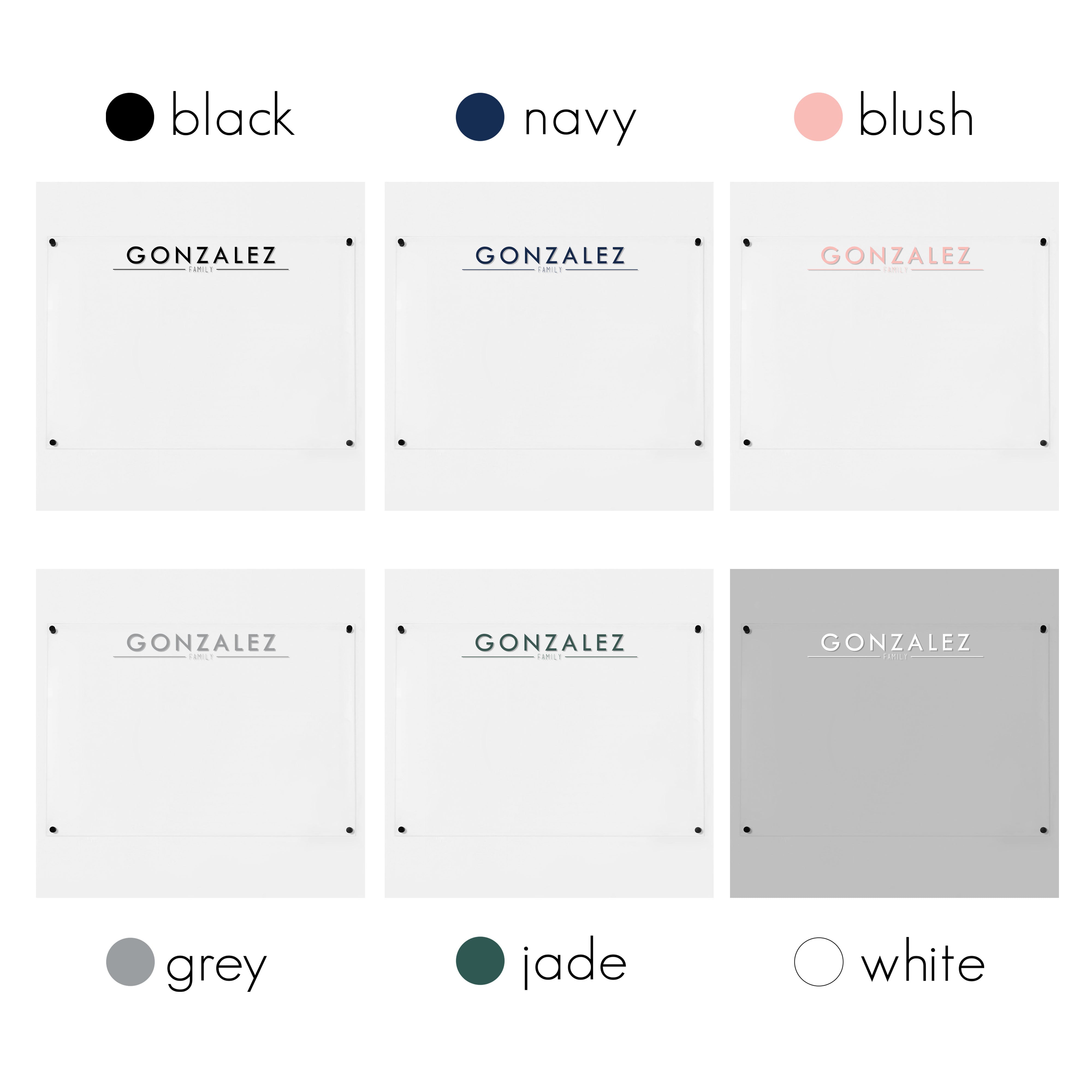 Large Acrylic Dry-erase Board | Horizontal Craig