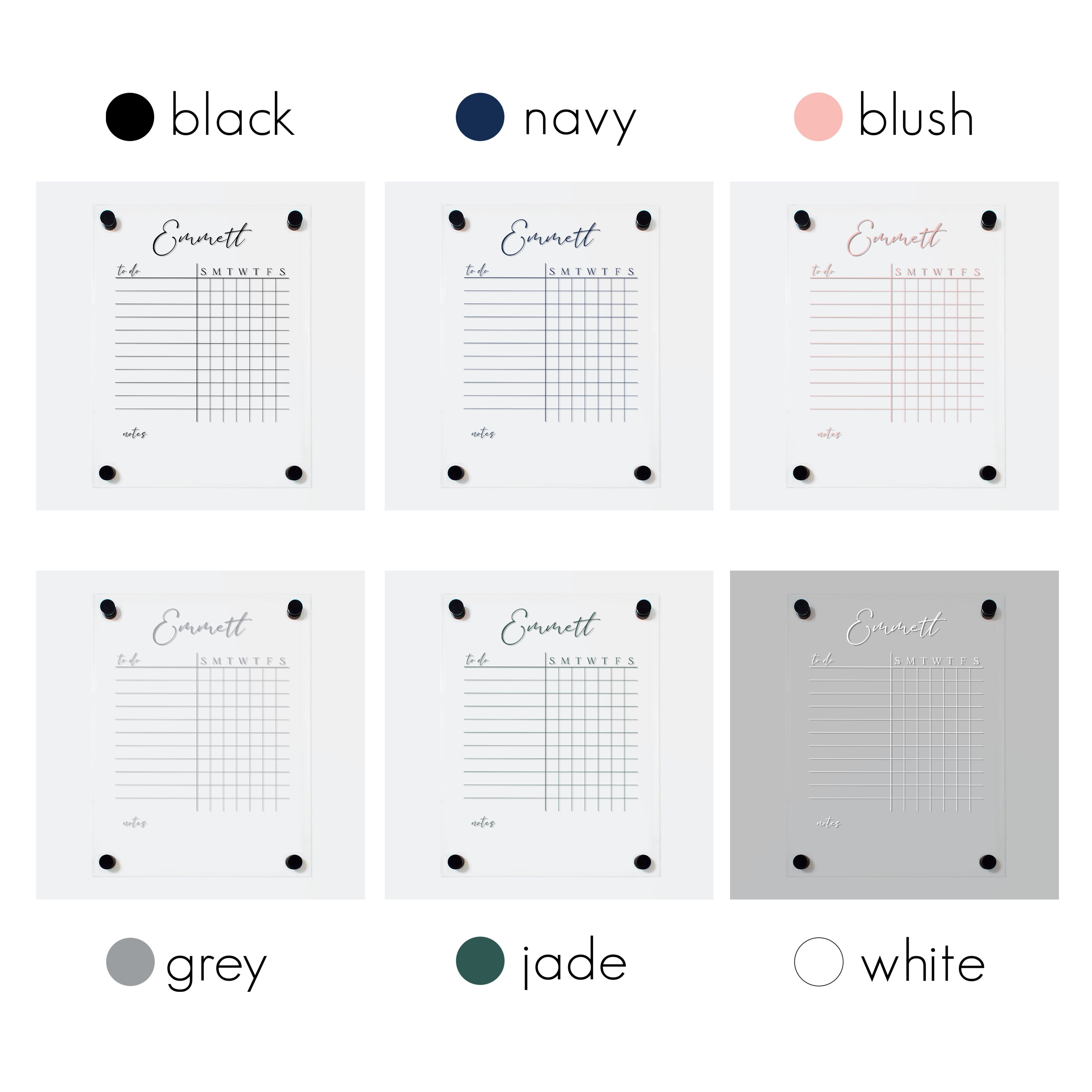 1 Person Acrylic Chore Chart | Vertical Pennington