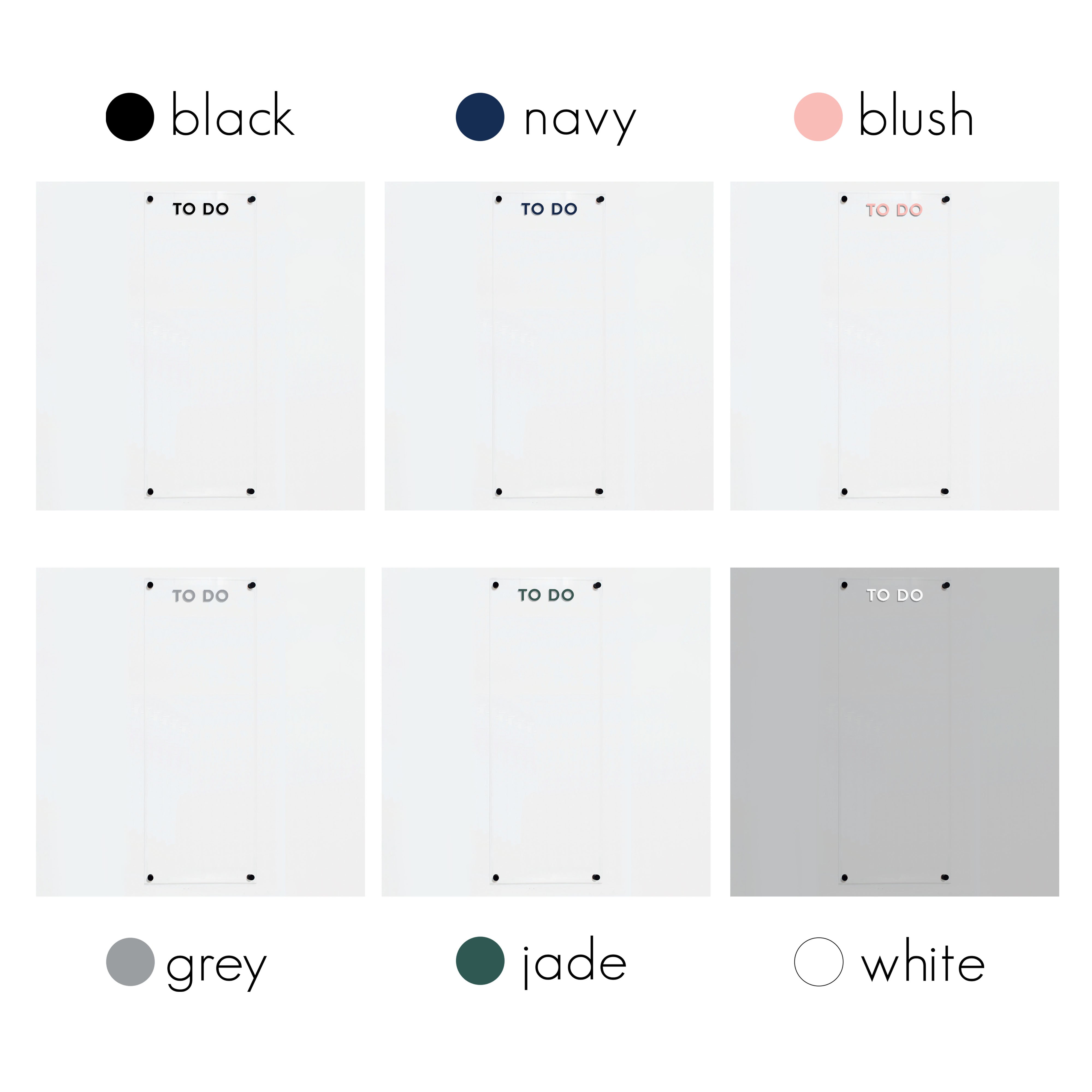 Slim Acrylic Dry-erase Board | Vertical Minimalist