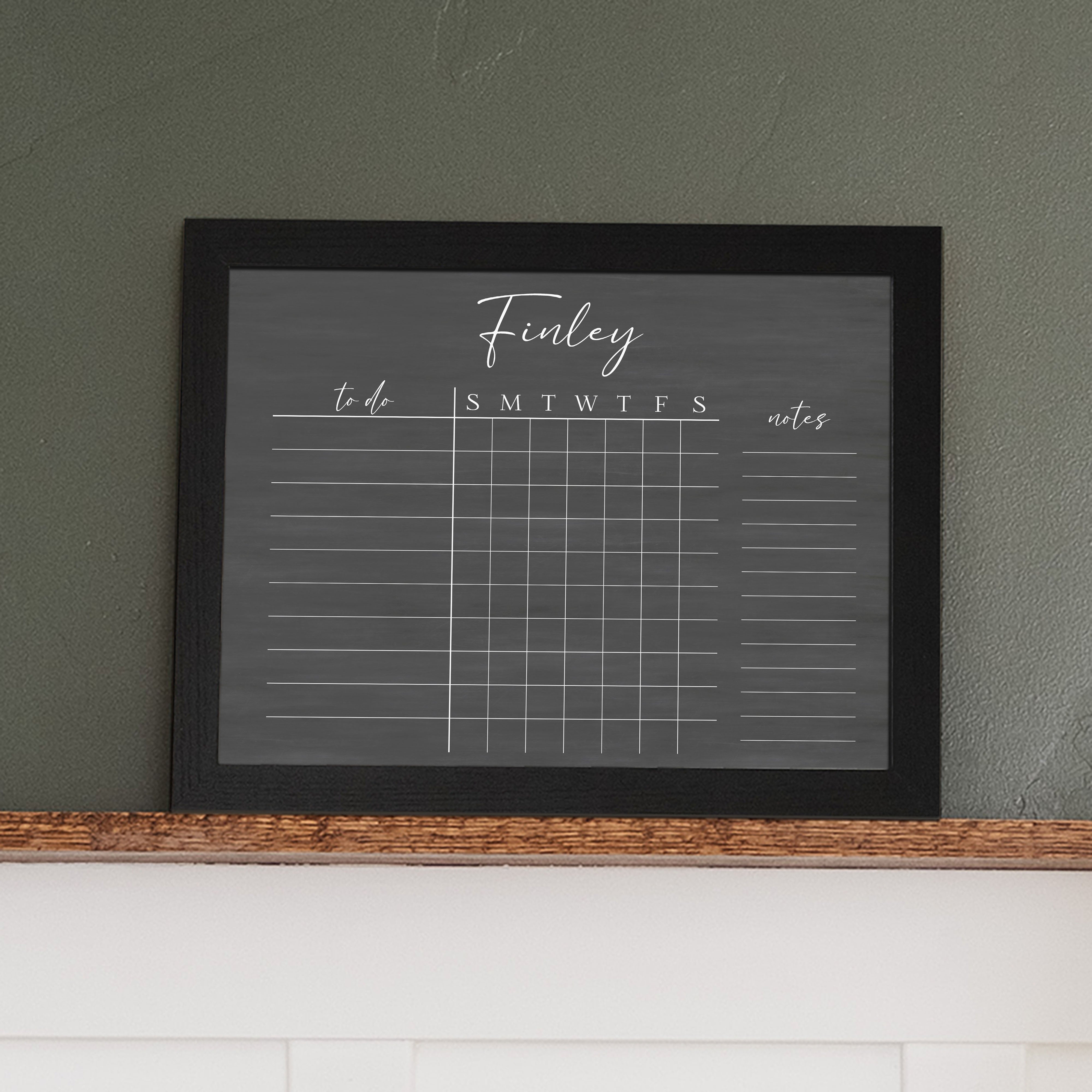 1 Person Framed Chalkboard Chore Chart | Horizontal Pennington