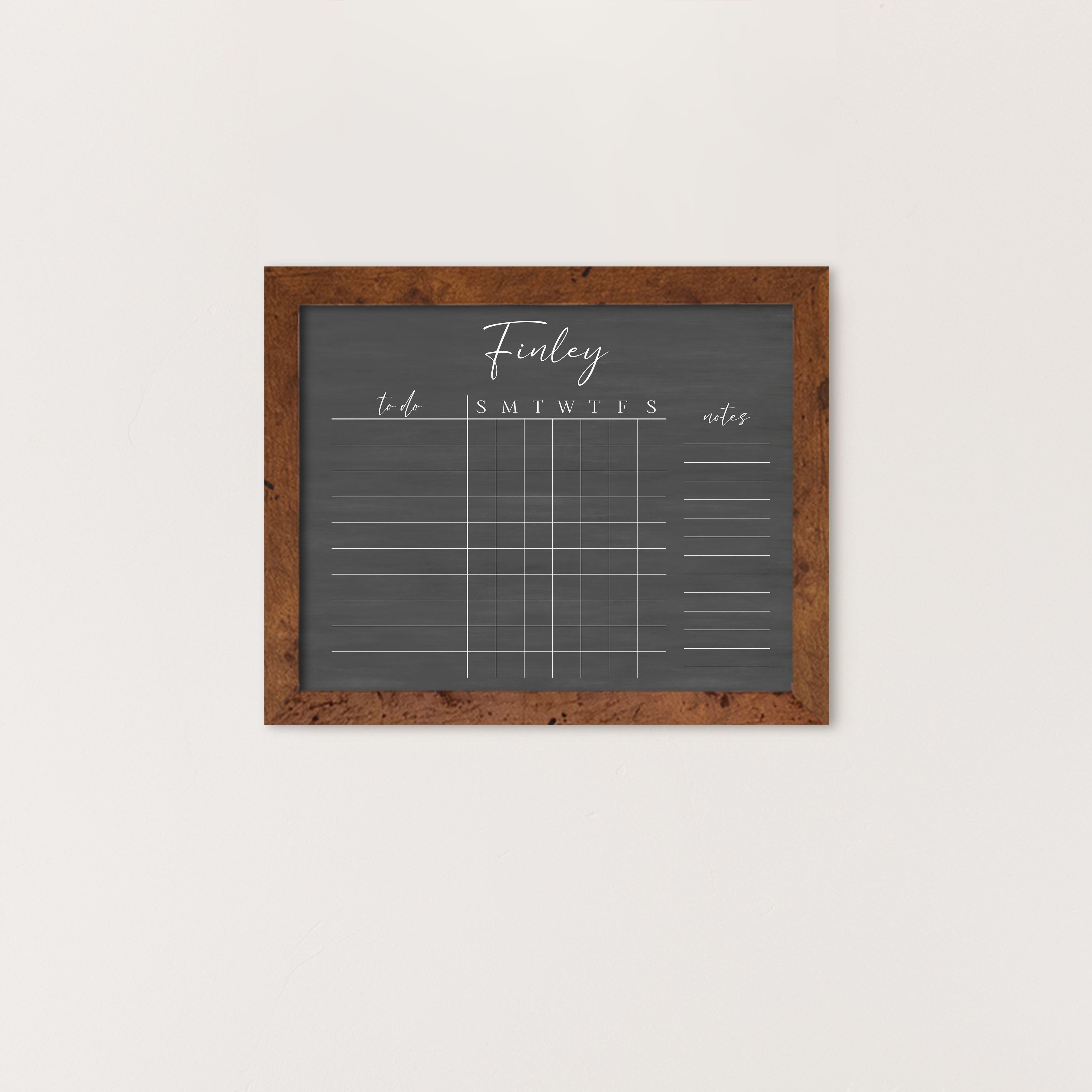 1 Person Framed Chalkboard Chore Chart | Horizontal Pennington