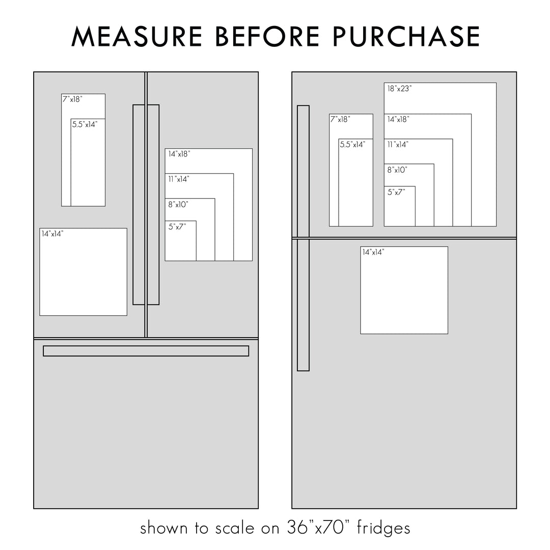 Monthly Acrylic Fridge Calendar + 2 Sections | Vertical Madi