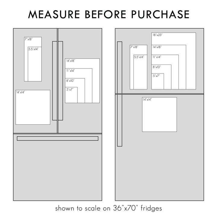 Monthly Acrylic Fridge Calendar + 2 Sections | Vertical Madi