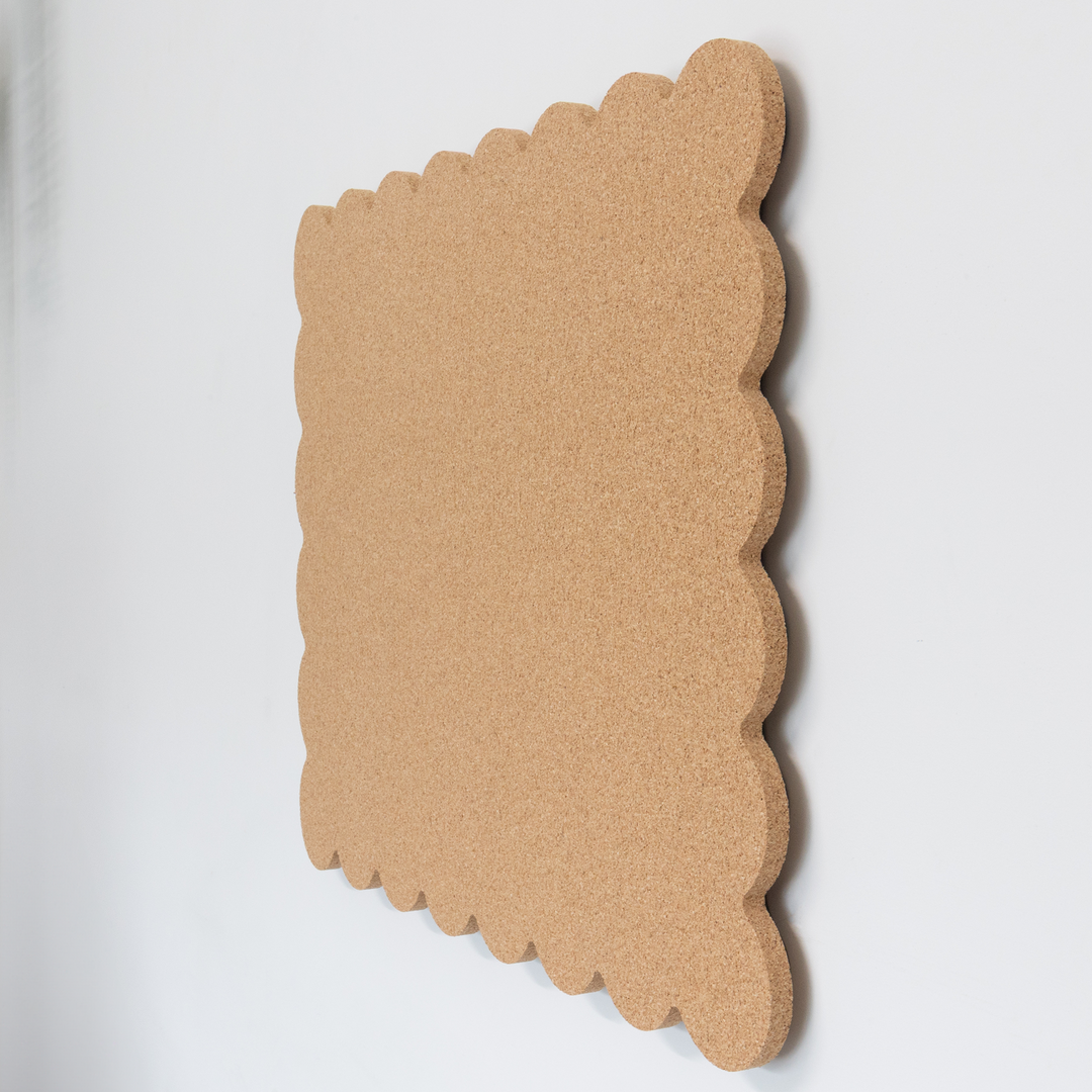 Scalloped Edge Blank Cork Board