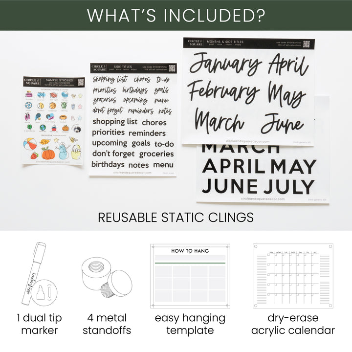Ever Changing Acrylic Calendar | Classic Vertical