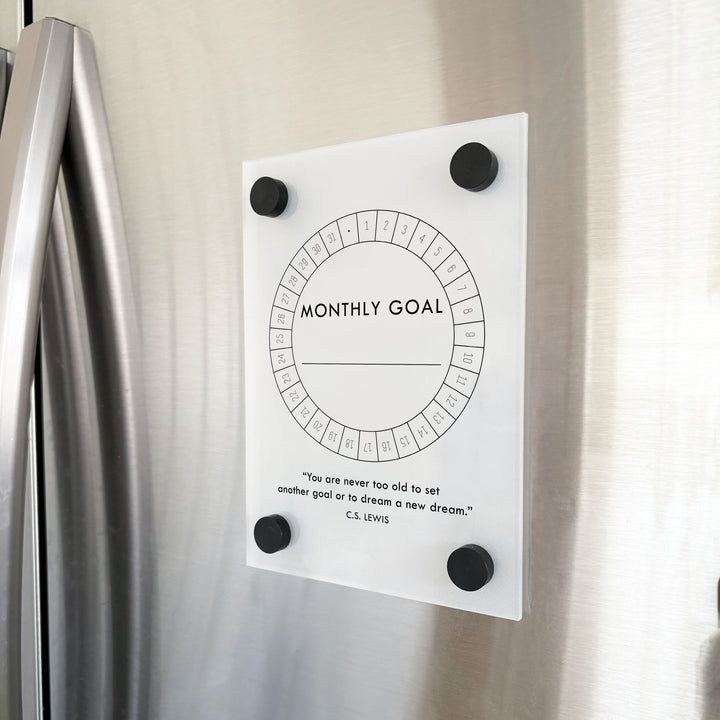 Frosted Acrylic Magnetic Goal Tracker