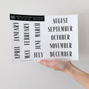 Board Stickies Months & Numbers