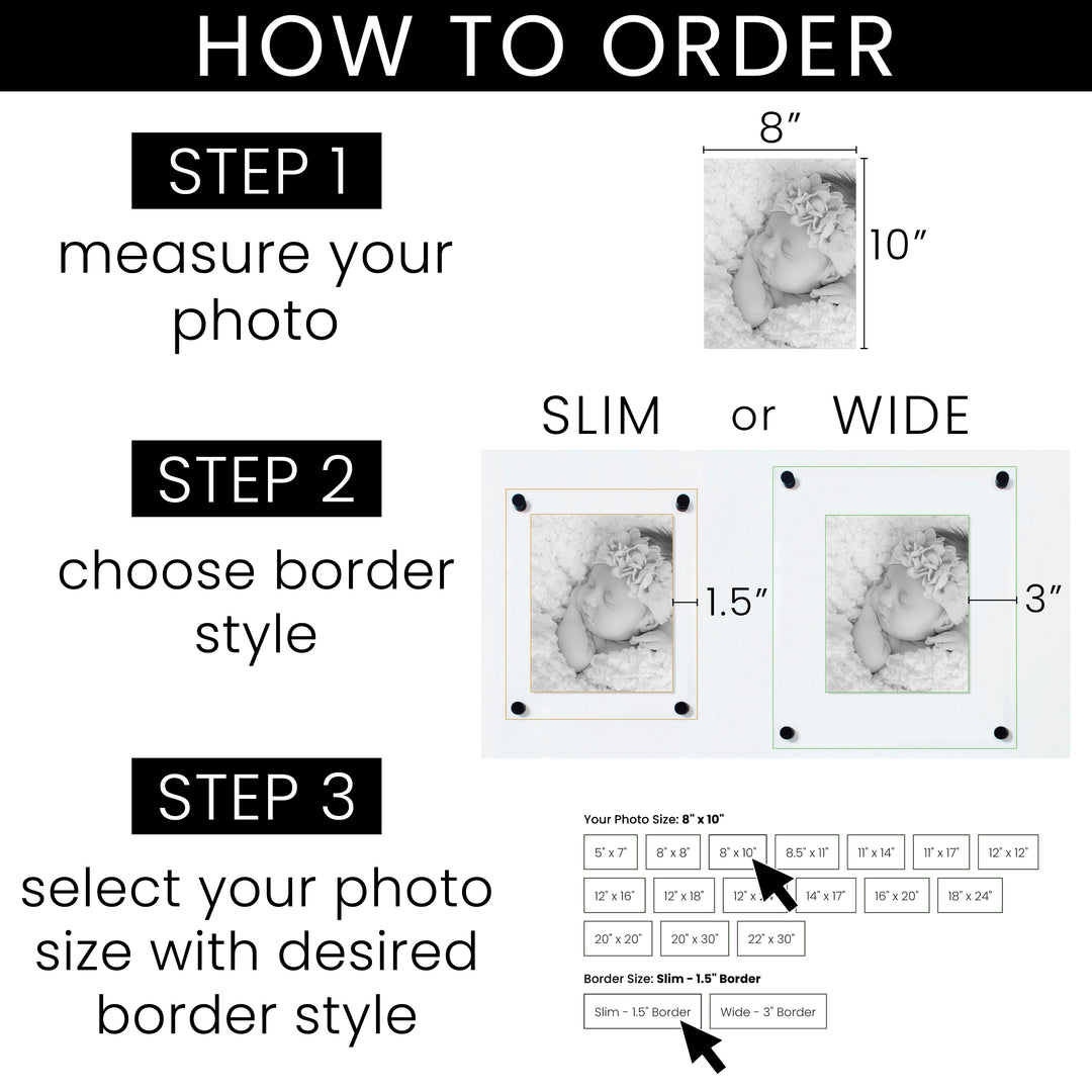 Floating Acrylic Picture Frames