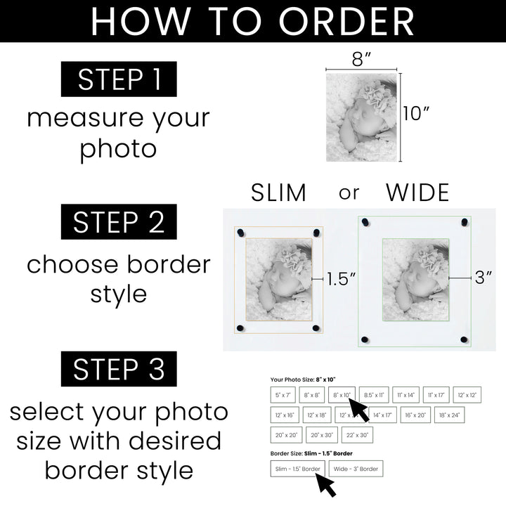 Floating Acrylic Picture Frames