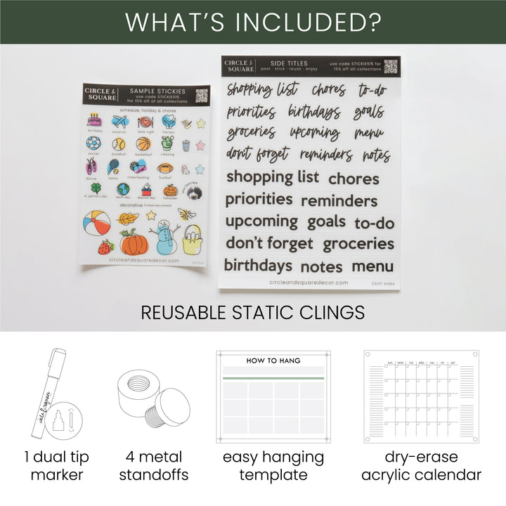 Ever Changing Acrylic Calendar | Minimalist Horizontal