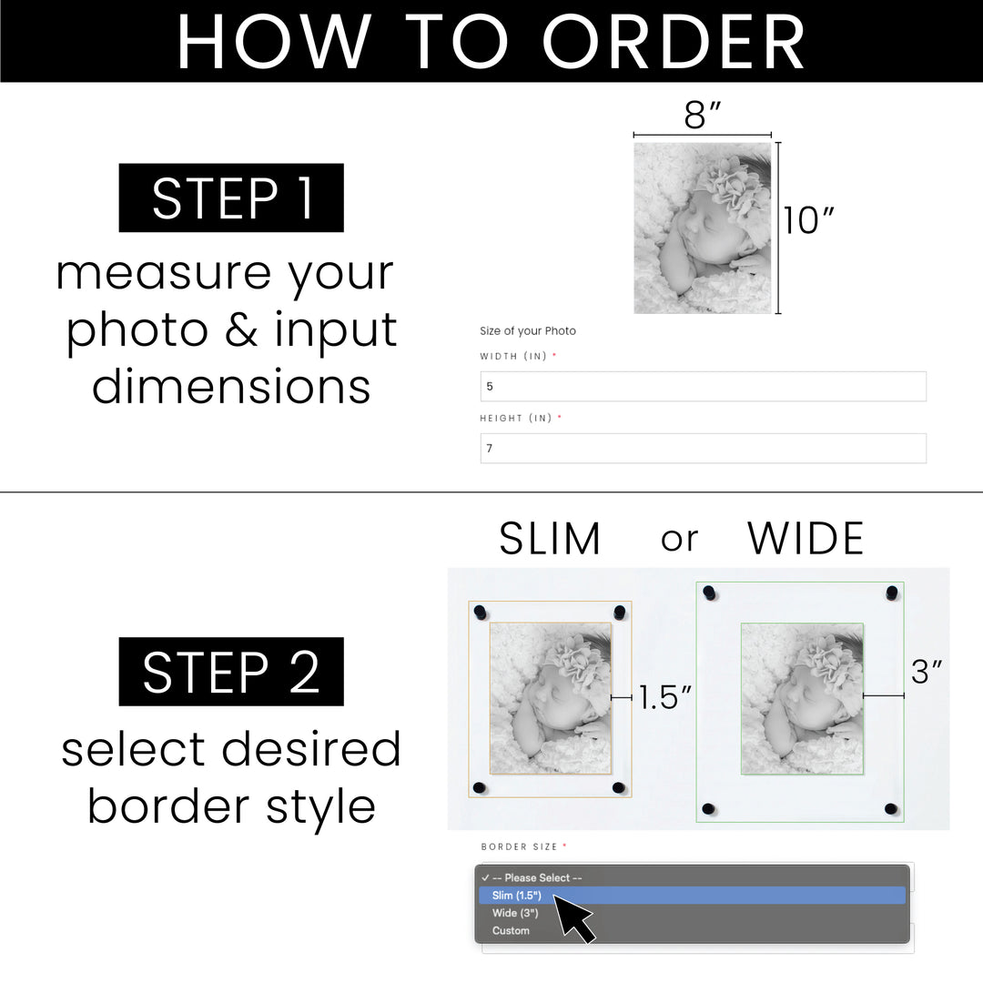 Floating Acrylic Picture Frames