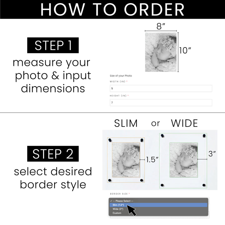 Floating Acrylic Picture Frames