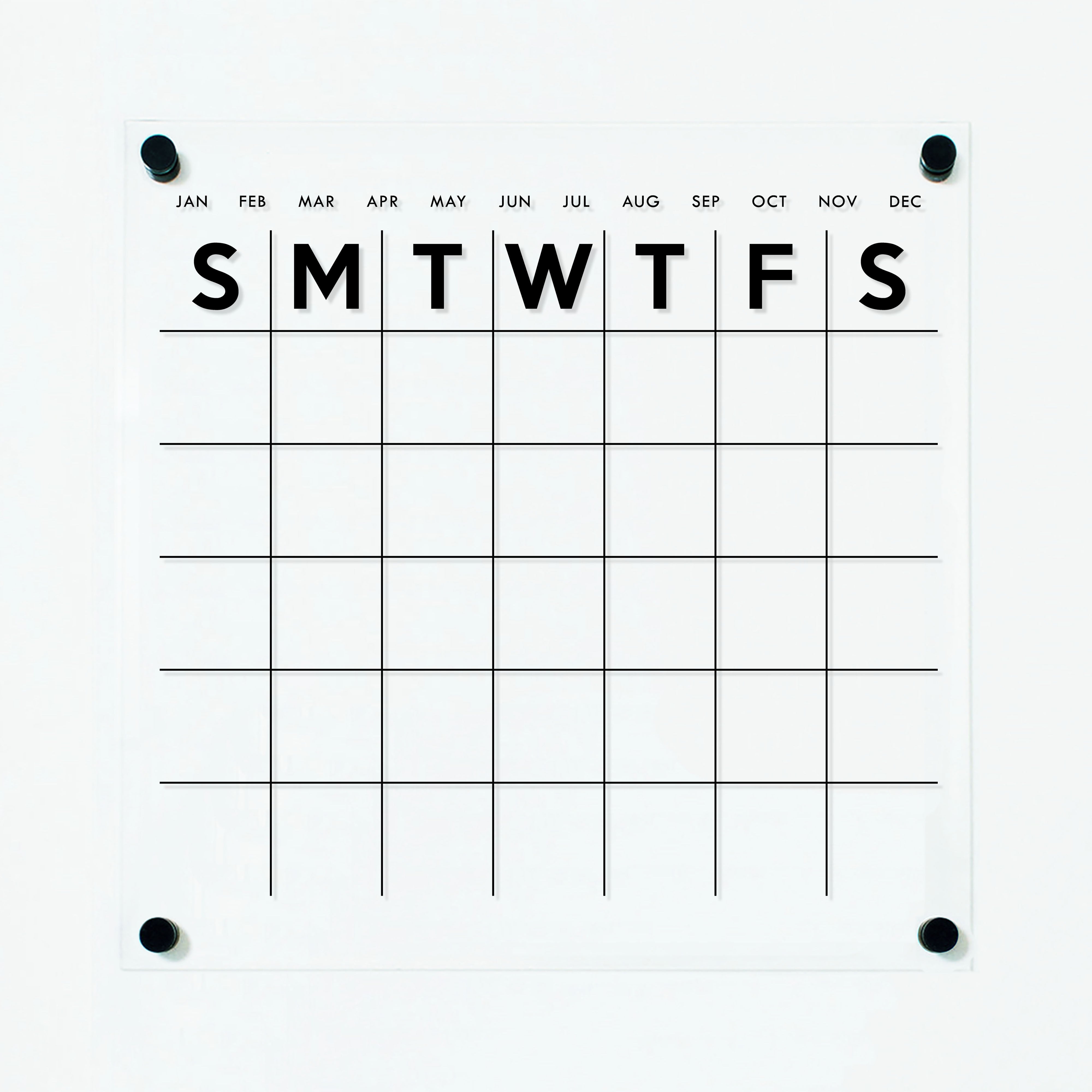 Monthly Square Acrylic Calendar | Square Minimalist