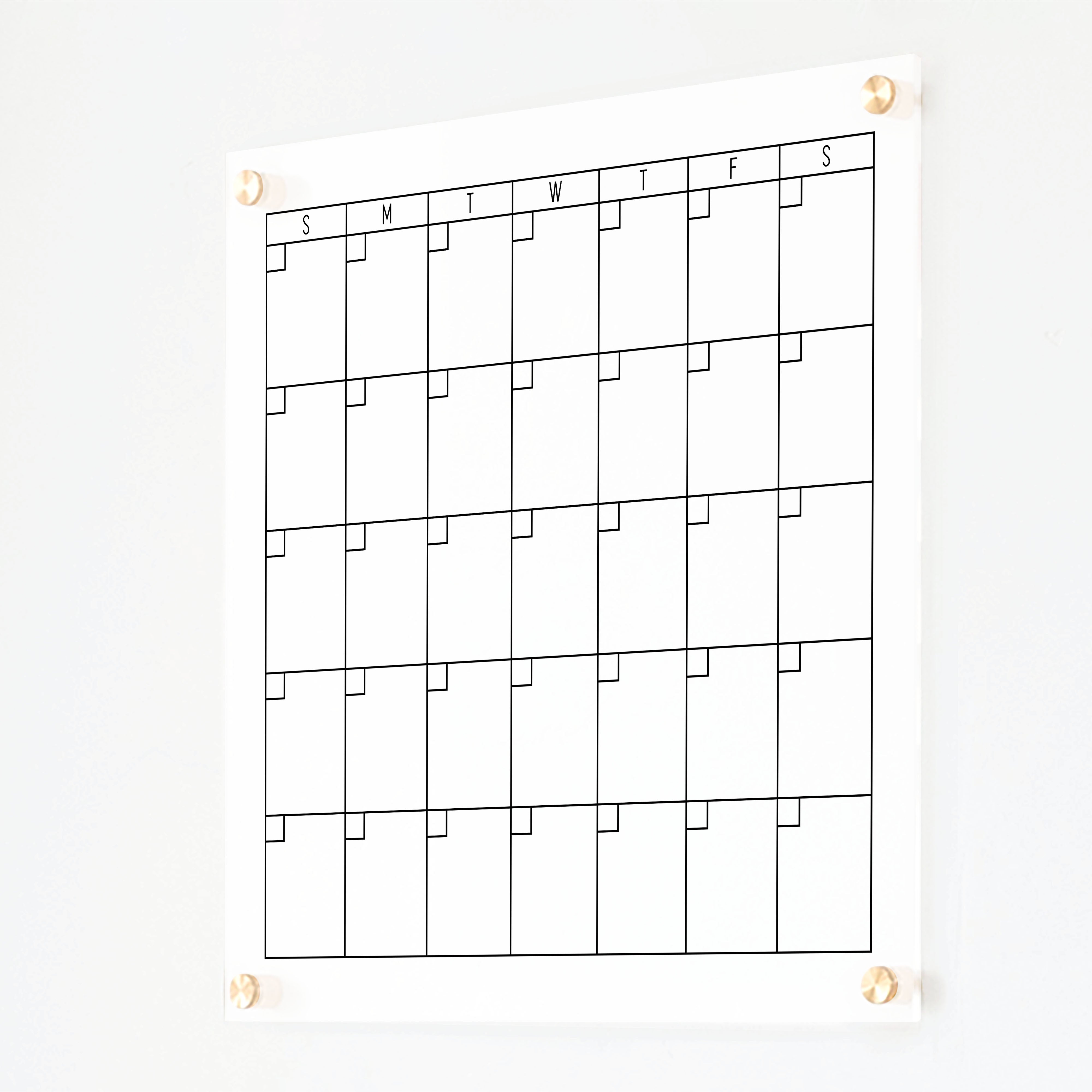 Monthly Square Frosted Acrylic Calendar | Square Multi-Style
