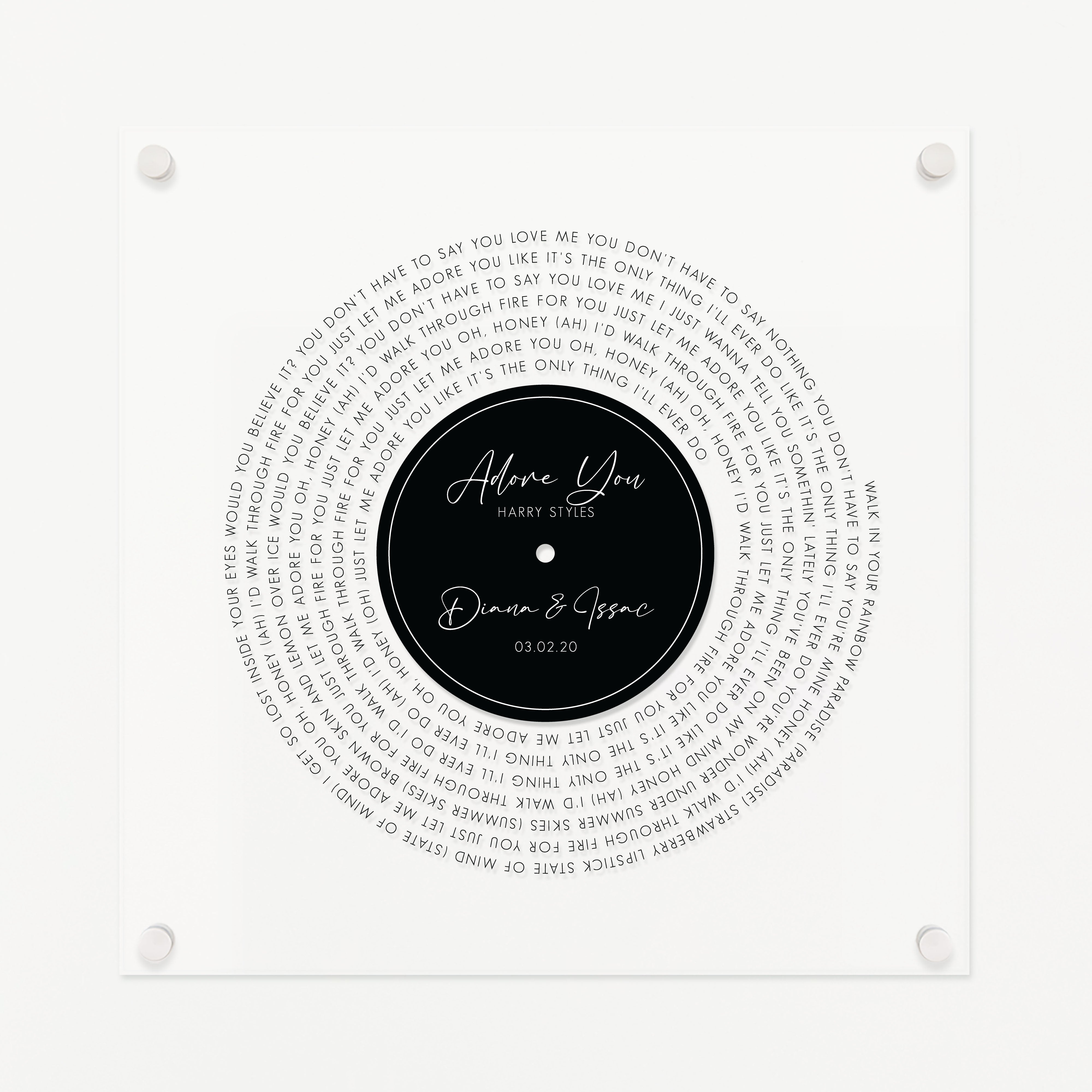 Acrylic Vinyl Record | Style 1