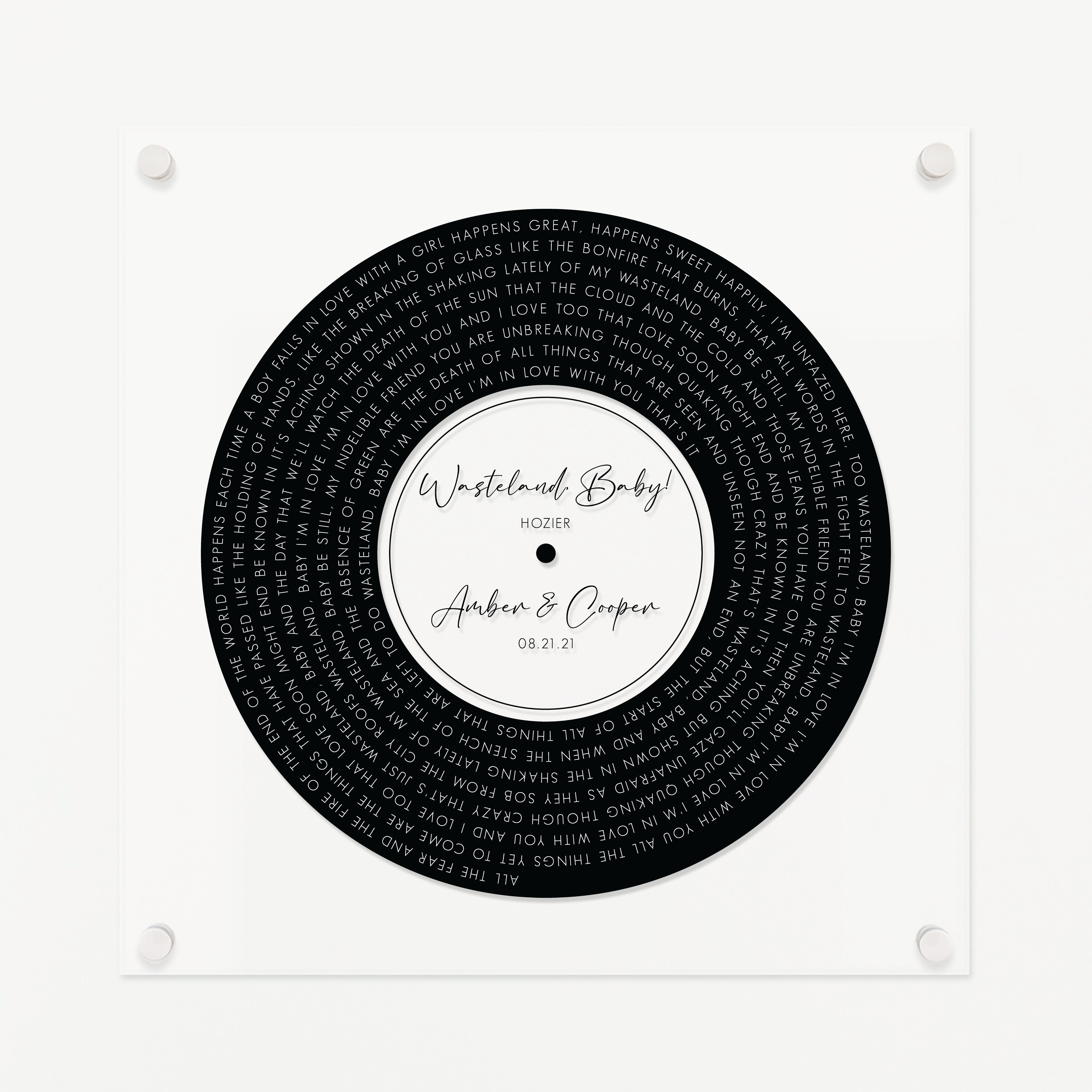 Acrylic Vinyl Record | Style 2