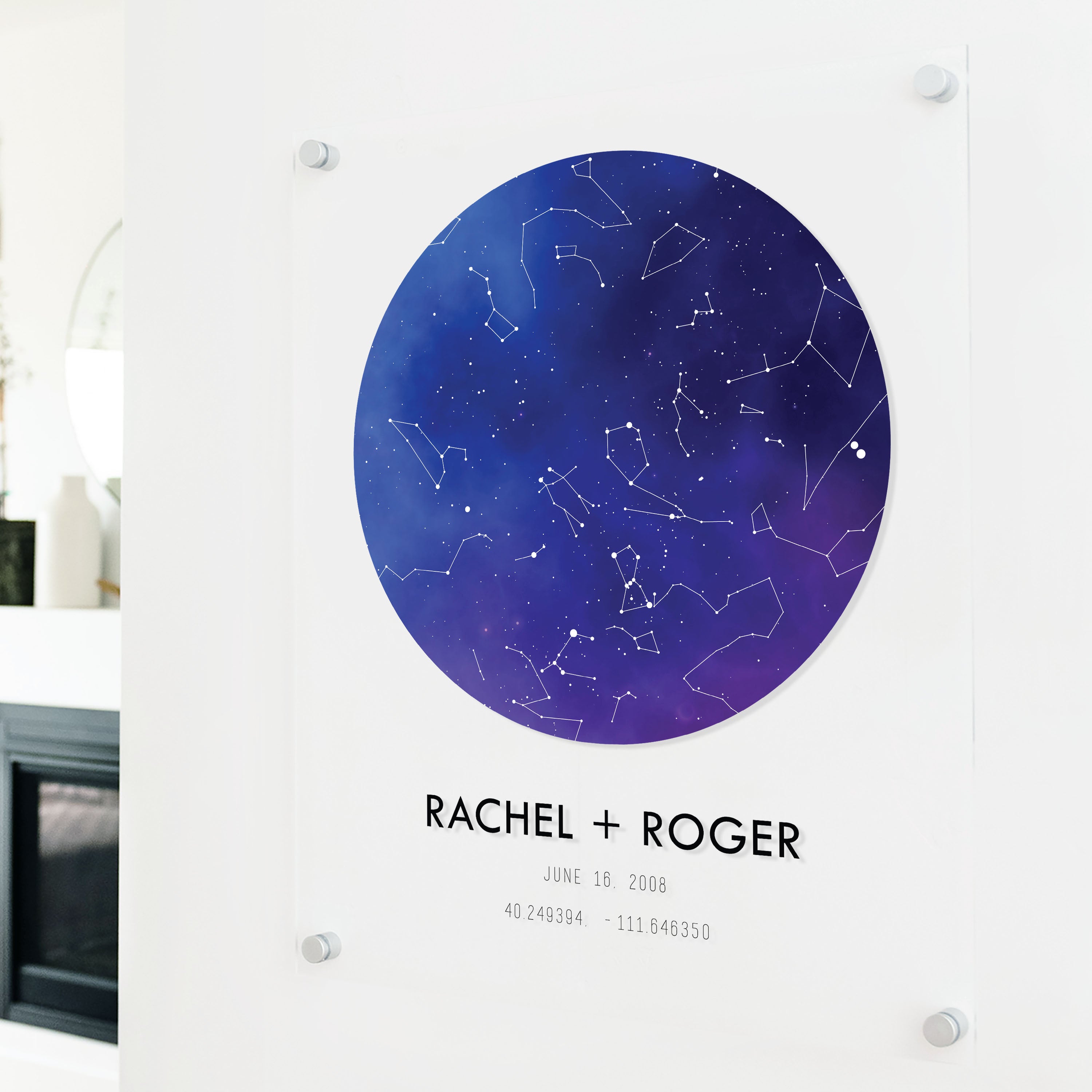 Acrylic Blue Star Chart