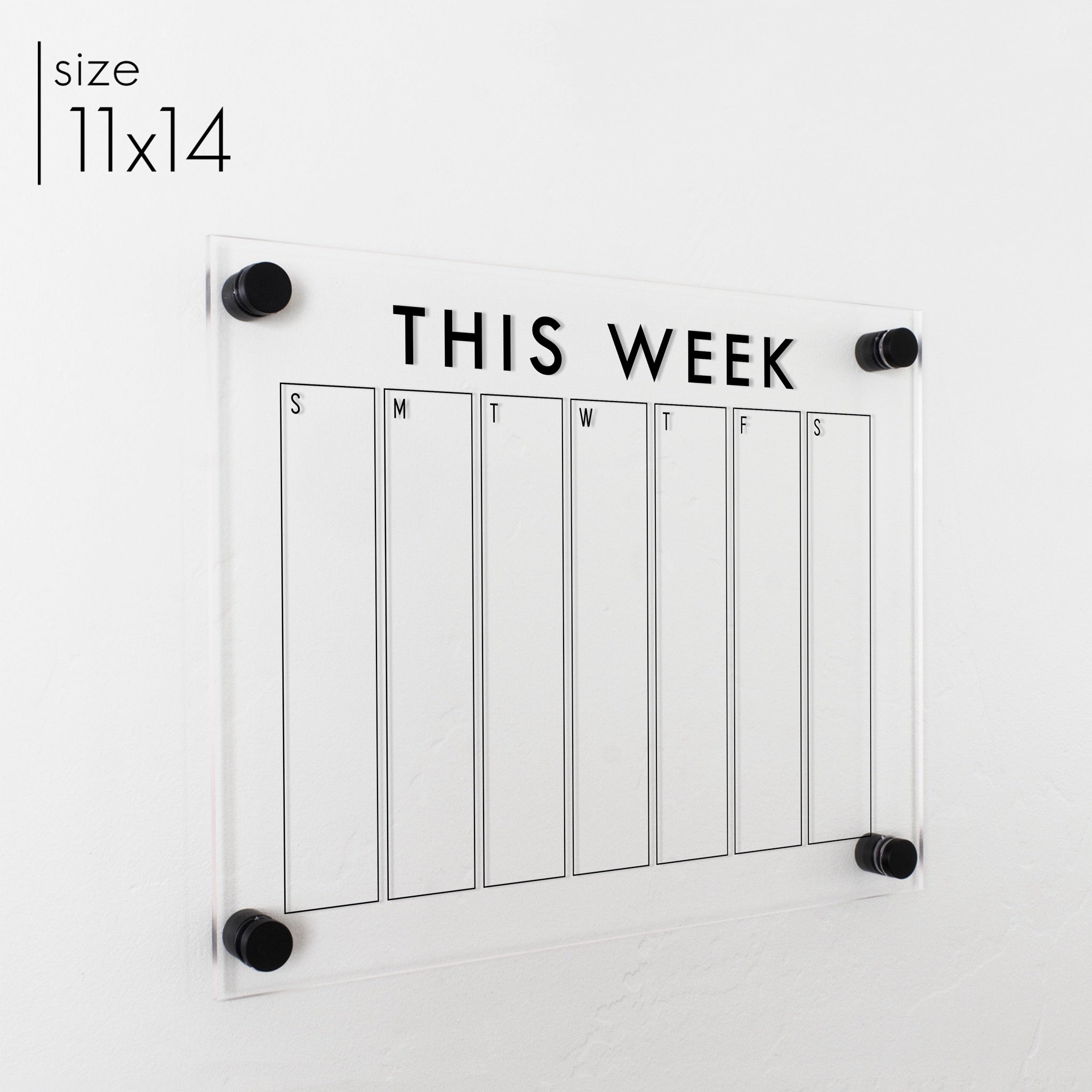 Weekly Acrylic Calendar | Horizontal Craig