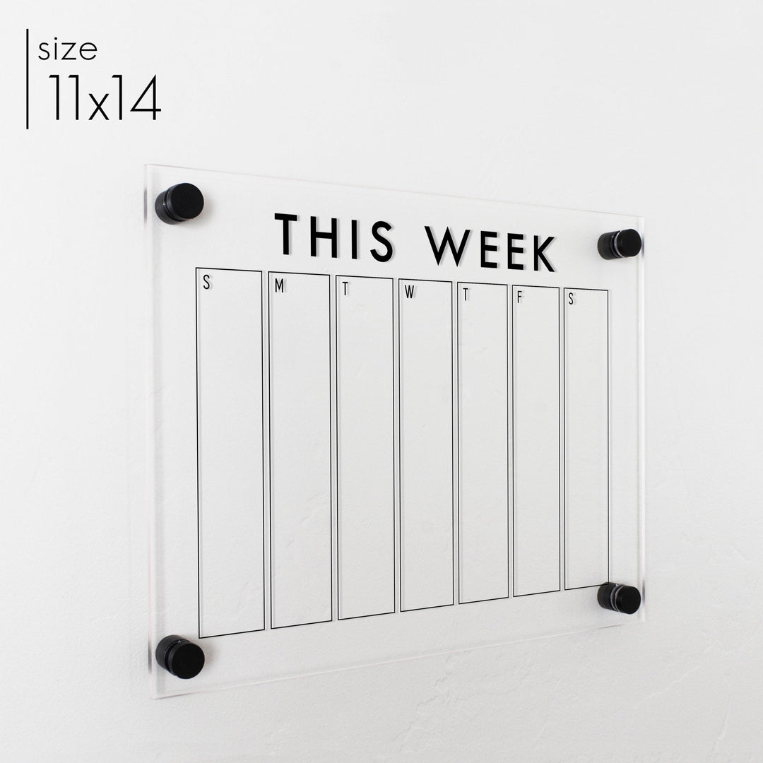 Weekly Acrylic Calendar | Horizontal Craig