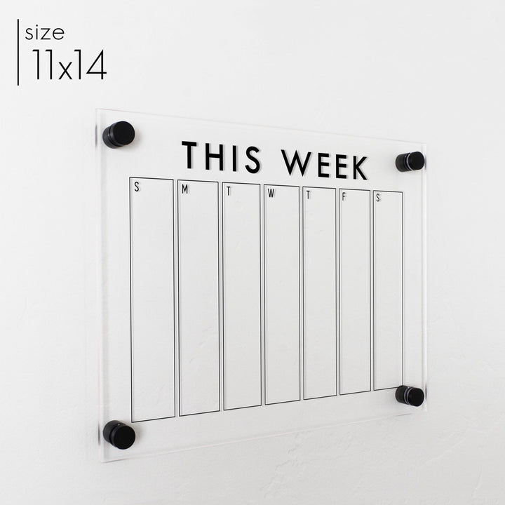 Weekly Acrylic Calendar | Horizontal Craig