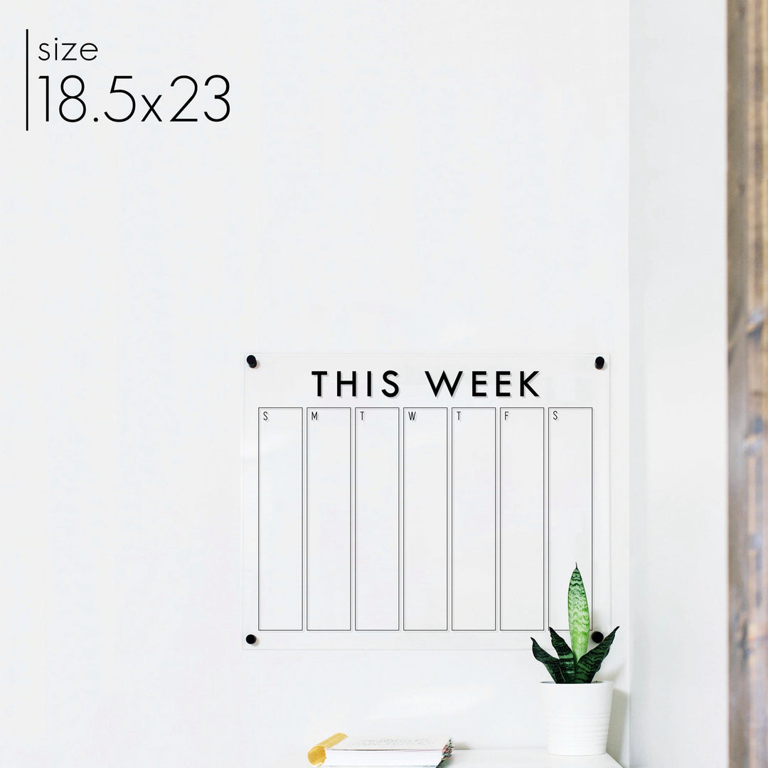 Weekly Acrylic Calendar | Horizontal Craig