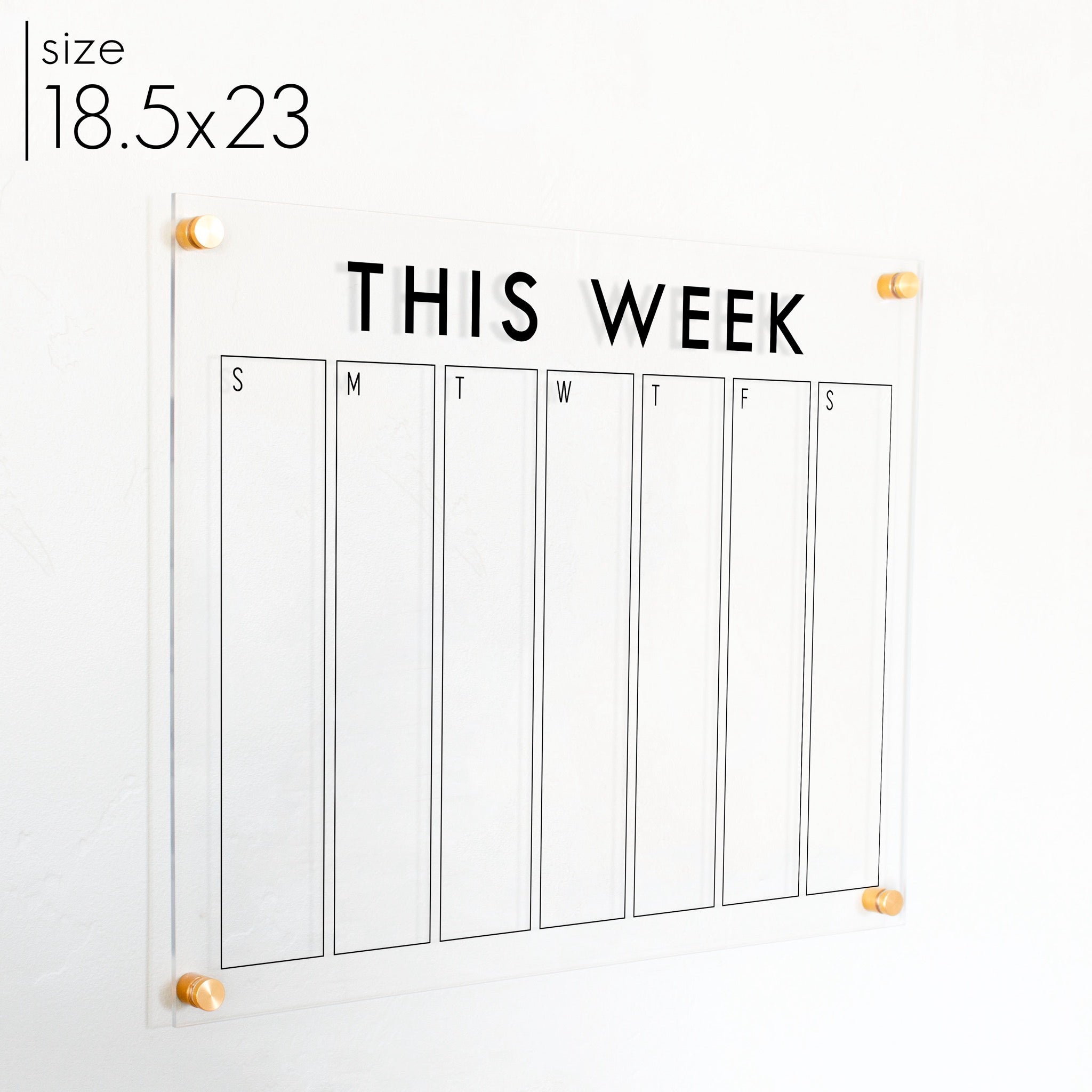 Weekly Acrylic Calendar | Horizontal Craig