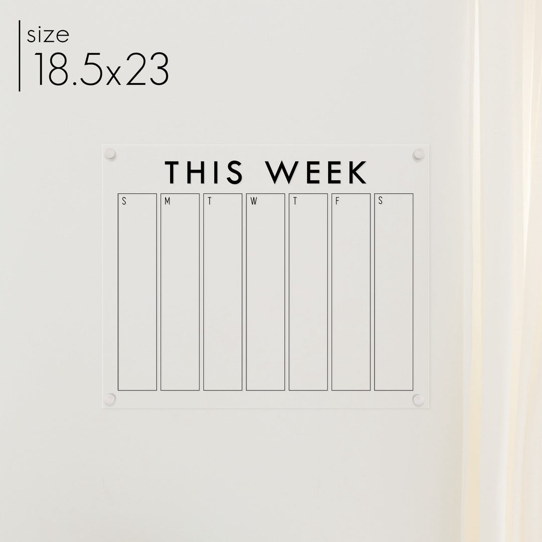 Weekly Acrylic Calendar | Horizontal Craig