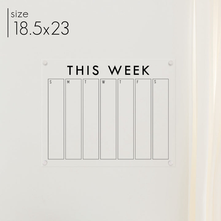 Weekly Acrylic Calendar | Horizontal Craig