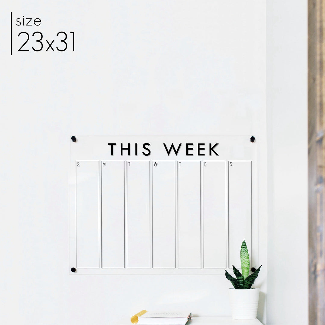 Weekly Acrylic Calendar | Horizontal Craig